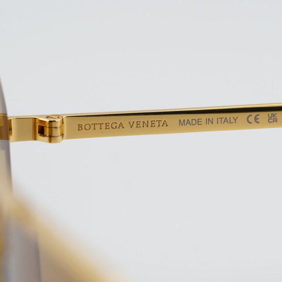 Bottega Veneta BV1012S 008 Sunglasses Gold Aviator Frame, Nicotine Lenses main image 10